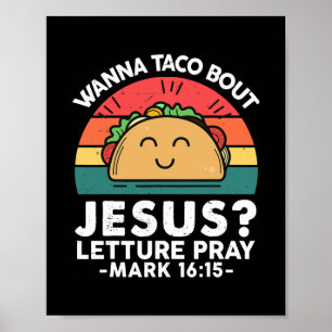 Poster Wanna Taco Bout Jesus, Retrô do Partido Fiesta Mex