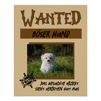 Pôster Wanted 1, personalisierbares Poster