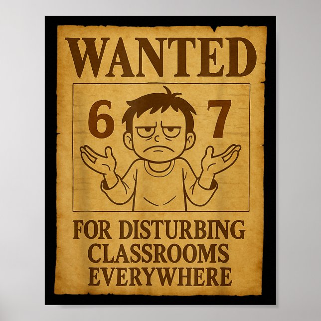 Poster Wanted For Disturbing Clrooms Everywhere Funny 6 7 (Frente)