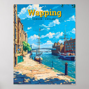 Poster Wapping London England Viagens vintage