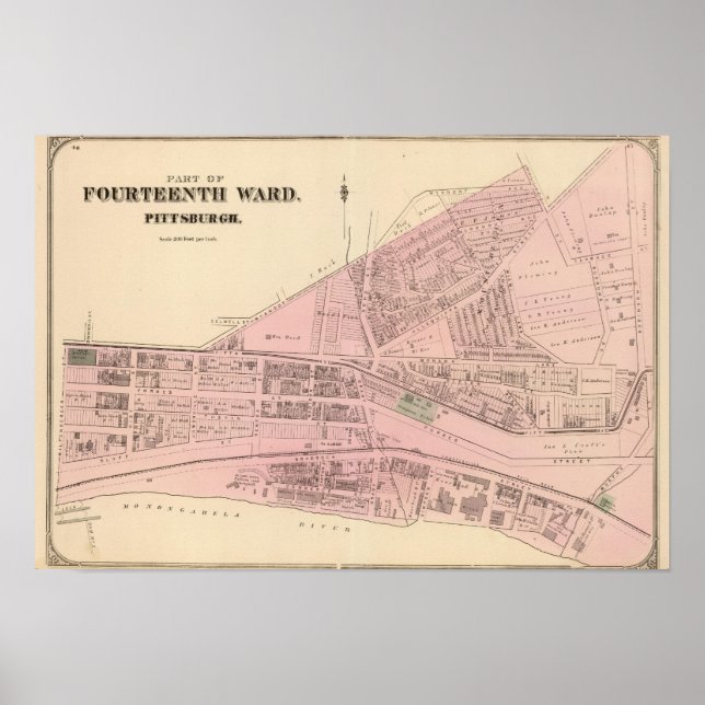 Poster Ward 14 de Pittsburgh, Pensilvânia (Frente)