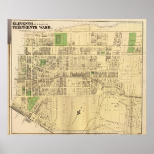 Pôster Wards 11, 13 de Pittsburgh, Pensilvânia