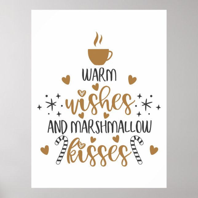 Poster Warm Wishes and Marshmallow Kisses  (Frente)
