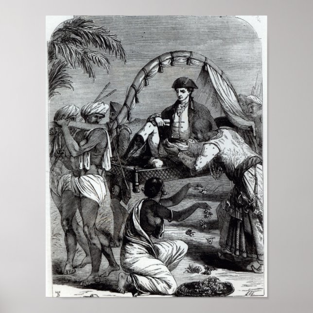 Poster Warren Hastings  in India in 1784 (Frente)