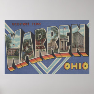 Pôster Warren, OhioLarge Letter ScenesWarren, OH