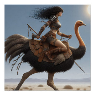 Pôster Warrior Ostrich