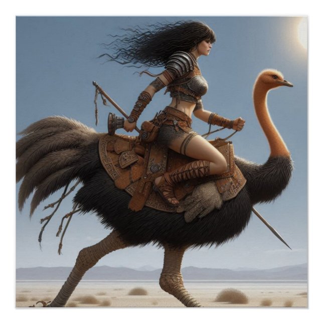 Pôster Warrior Ostrich (Frente)