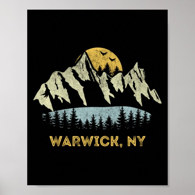 Poster Warwick New York Mountain Sunset Sunrise Ny  (Frente)
