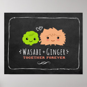 Poster Wasabi e Gengibre Juntos para Sempre