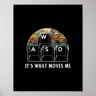 Poster Wasd É O Que Me Move - Divertido Presente De Compu