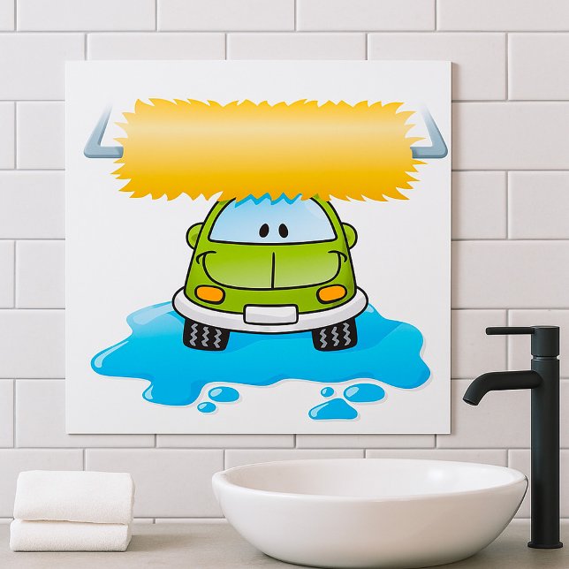 Poster Wash de Carro Feliz (Criador carregado)