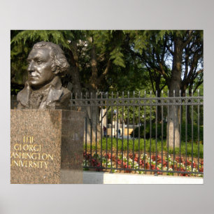 Poster Washington, C.C., estátua de George Washington,