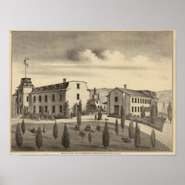 Pôster Washington College, Califórnia (Frente)