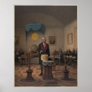 Poster Washington como mestre Mason [1870]