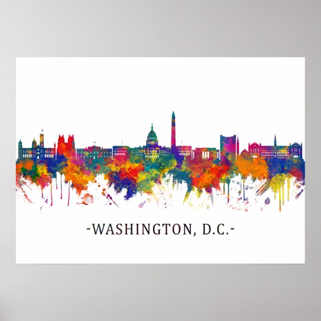 Poster Washington D.C. EUA Skyline (Frente)