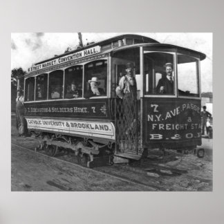 Poster Washington, D.C. Street Car 1890