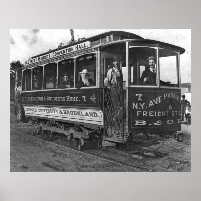 Poster Washington, D.C. Street Car 1890 (Frente)