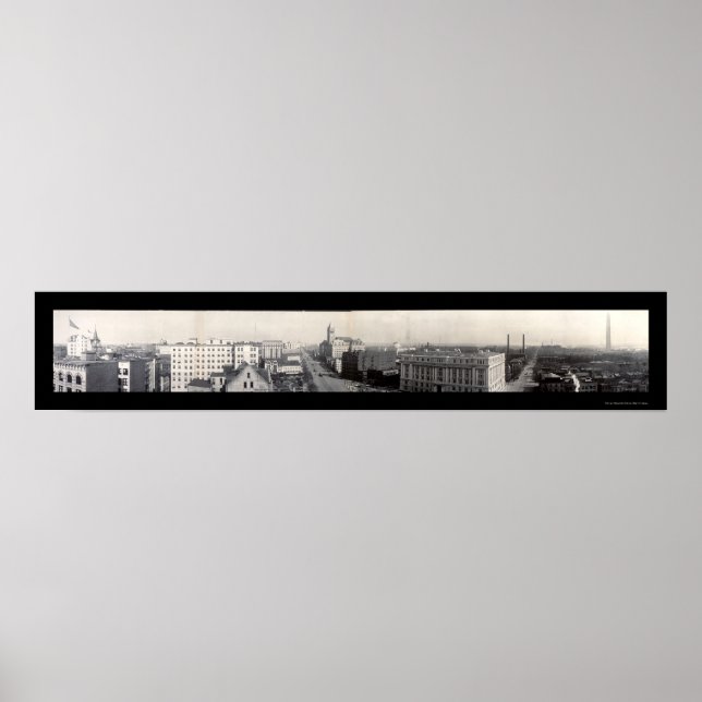 Poster Washington DC Birdseye Foto 1909 (Frente)