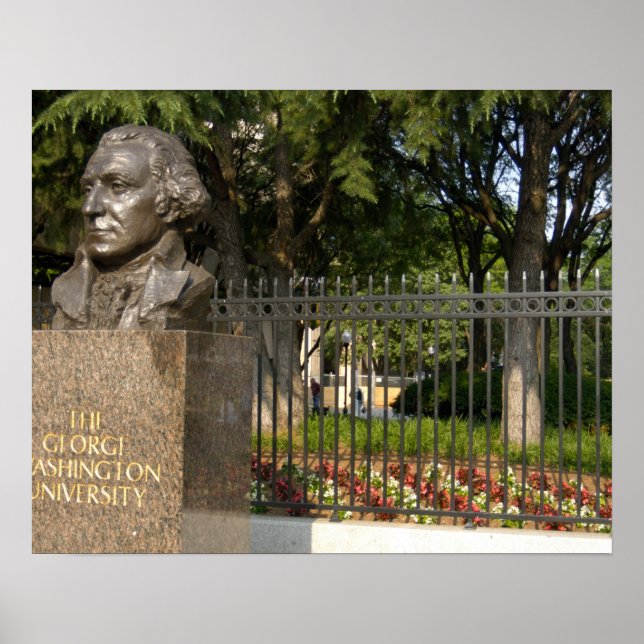 Poster Washington, DC, estátua de George Washington, O (Frente)