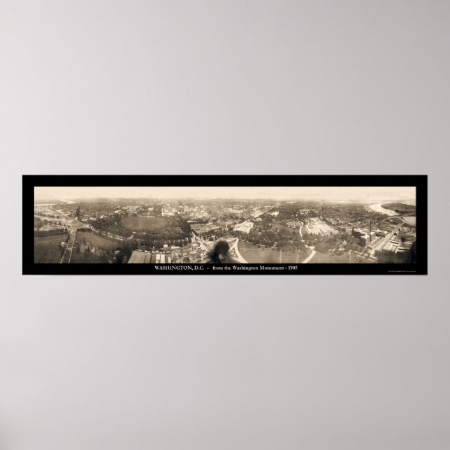 Poster Washington DC Monument Photo 1905 (Frente)