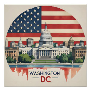 Pôster Washington DC Skyline