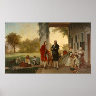 Pôster Washington e Lafayette