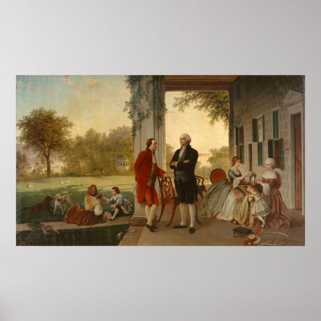 Pôster Washington e Lafayette (Frente)