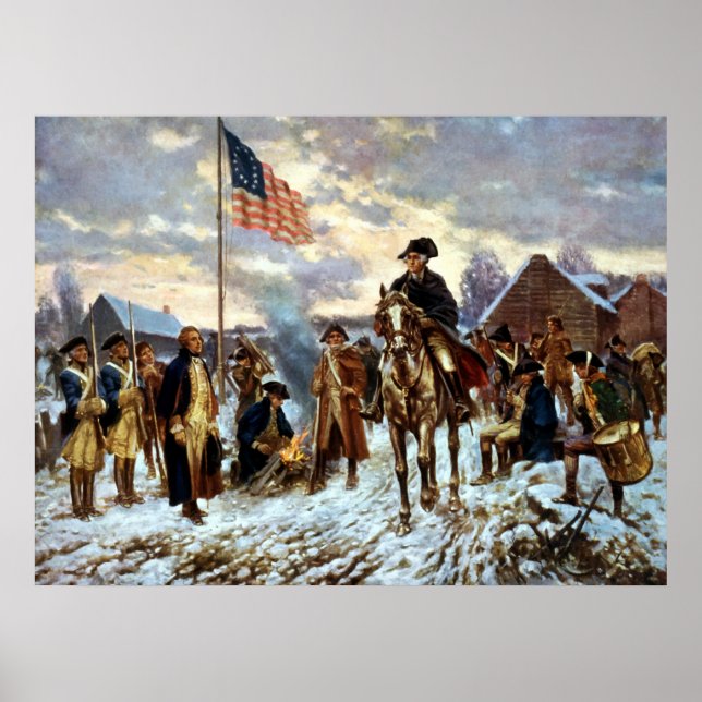 Pôster Washington em Valley Forge (Frente)