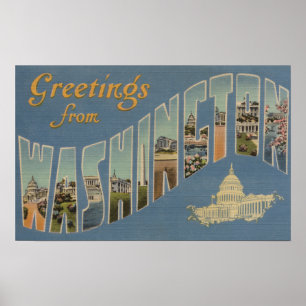 Poster Washington (Estado) - Cenas de Letras Grandes 4
