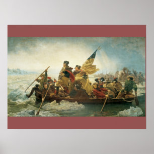 POSTER WASHINGTON QUE CRUZA O DELAWARE