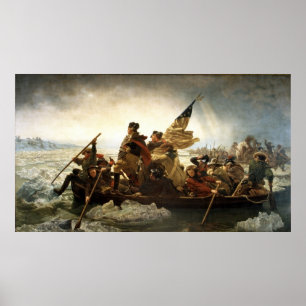 Poster Washington que cruza o Delaware por Emanuel Leutze