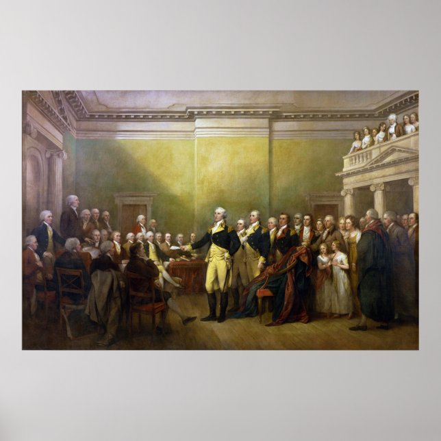 Pôster Washington Renomeando sua Comissão John Trumbull (Frente)