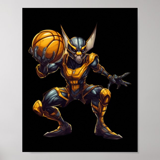 Poster Wasp de Basquete (Frente)