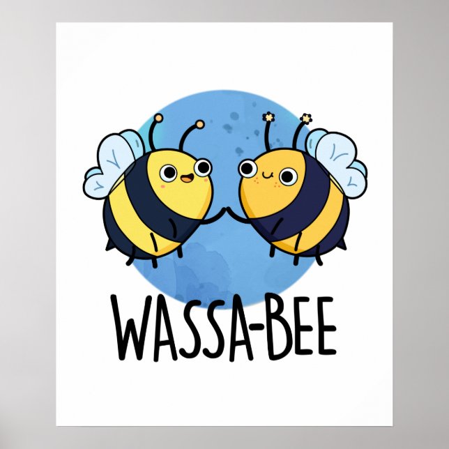 Poster Wassabee Funny Wasabi Bee Pun (Frente)