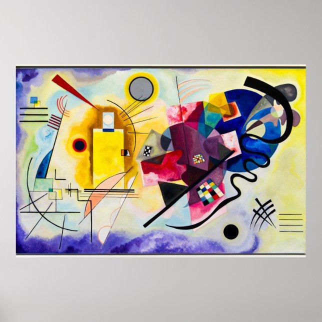 Poster Wassily Kandinsky: Amarelo-vermelho-azul (Frente)