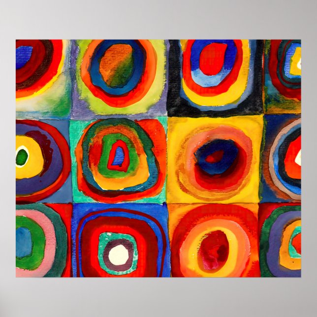 Poster Wassily Kandinsky circles (Frente)