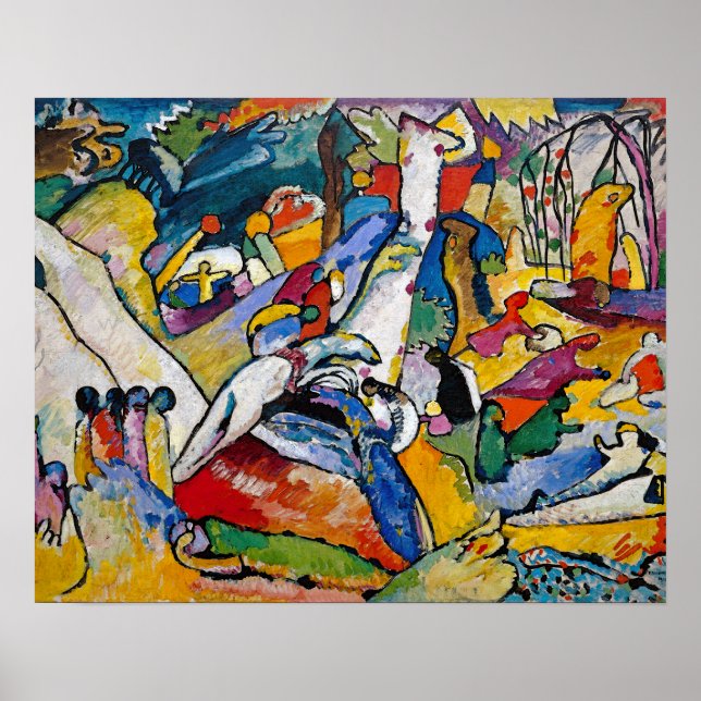 Poster Wassily Kandinsky - Composição II - Arte Abstrato (Frente)