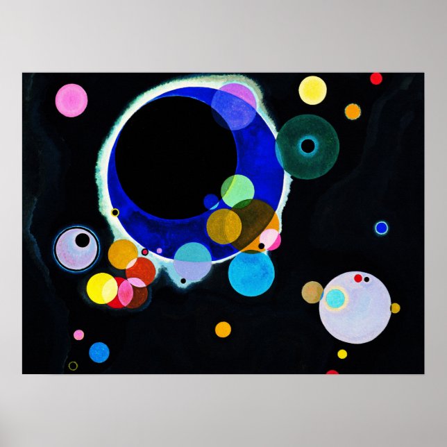 Poster Wassily Kandinsky - Vários Círculos (Frente)