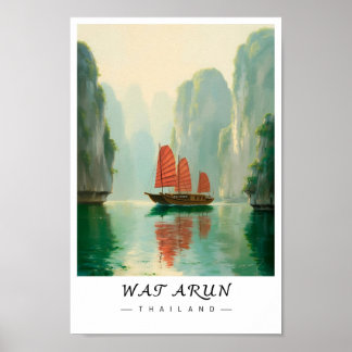 Poster Wat Arun Bangkok Thailand  Wall Art, Temple