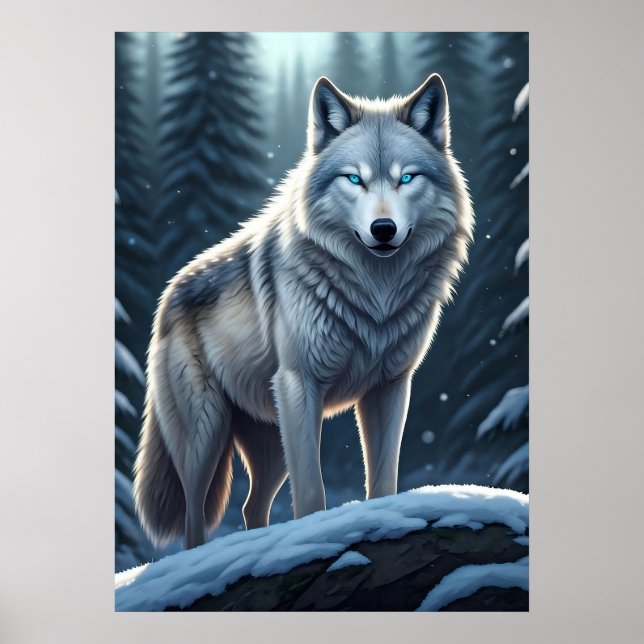 Poster Watcher de inverno - O Lobo (Frente)