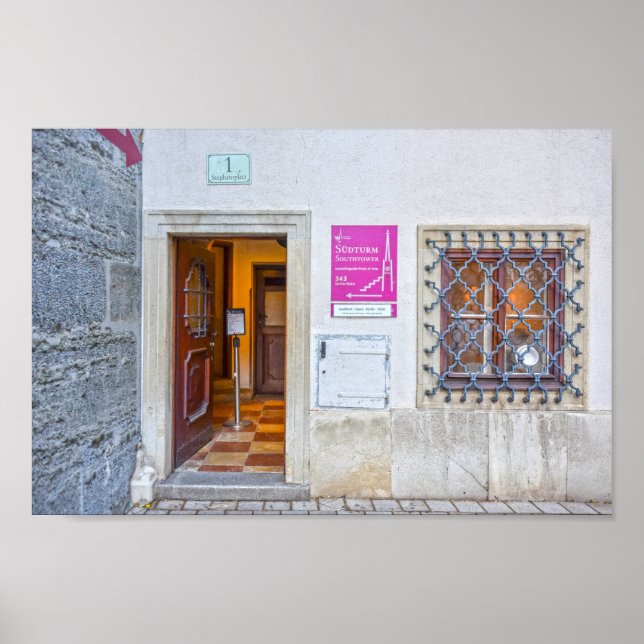Poster Watchmen's Tower, St. Stephen's Cathedral, Vienna (Frente)