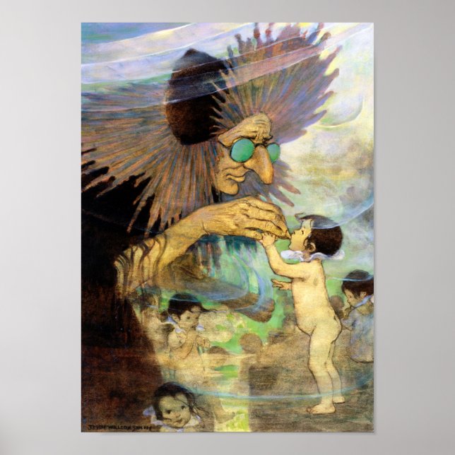 Poster Water Baby and Fairy, Jessie Willcox Smith (Frente)