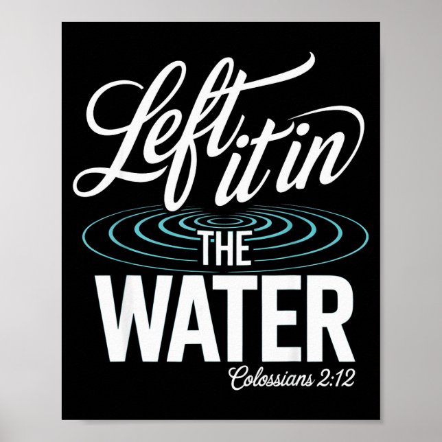 Poster Water Baptism Made New In Christ Christian Faith B (Frente)