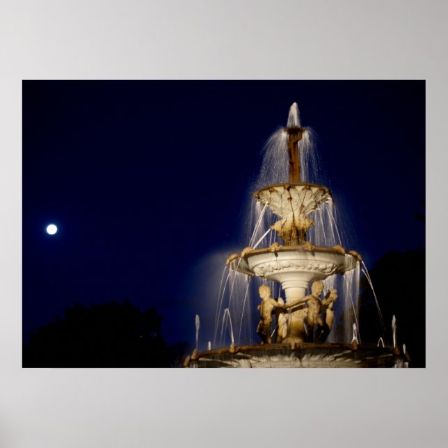Poster Water Fountain Landscape Cityscape Nature Scenery (Frente)