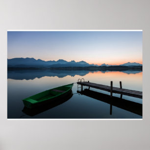 Poster Water Lake Hopfen Bavarian Alps Germany