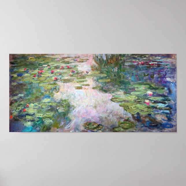 Poster Water Lily Pond em Giverny, Claude Monet (Frente)