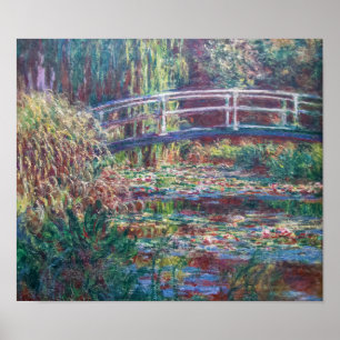 Poster Water Lily Pond (Harmonie Rosa, Monet)