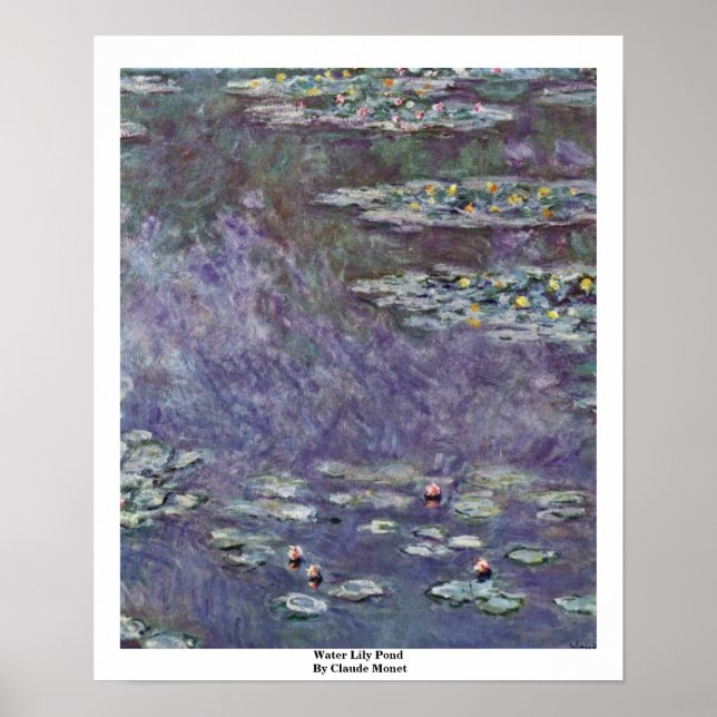 Poster Water Lily Pond Por Claude Monet (Frente)