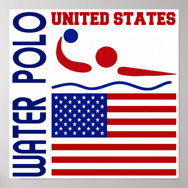 Pôster Water Polo Estados Unidos (Frente)