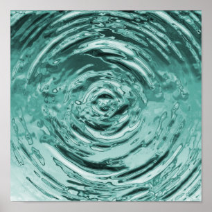 Poster Water Ripple Teal
